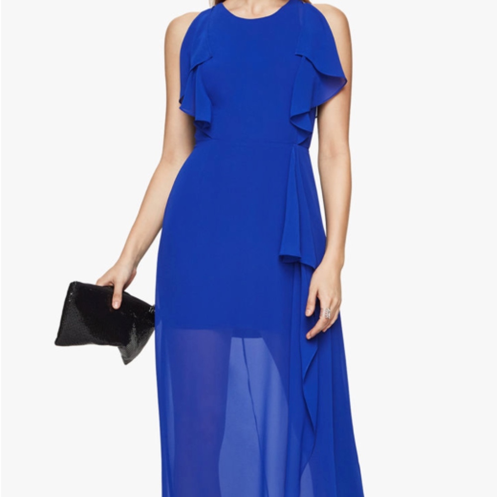 BCBG gown bright blue